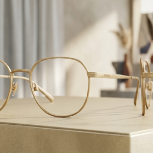 Premium Mango Eyewear matte gold round metallic frame available at optical.dxbscothub Mumbai.